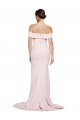 Sweep Train Sleeveless Stretch Crepe Pink Sheath Prom Dress Canada Online