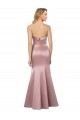 Long Sleeveless Satin Light Sky Blue Sheath Prom Dress Canada Online