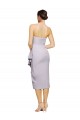 Cocktail Length Sleeveless Stretch Crepe Arctic Lilac Sheath High Low Prom Dress Canada Online