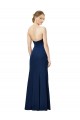 Long Sleeveless Stretch Crepe Black Sheath Low Back Prom Dress Canada Online