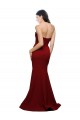 Long Sleeveless Stretch Crepe Burgundy Sheath Prom Dress Canada Online