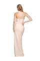 Long Sleeveless Stretch Crepe Nude Sheath Low Back Prom Dress Canada Online