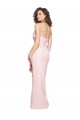 Long Sleeveless Stretch Crepe Pink Sheath Prom Dress Canada Online