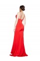 Long Sleeveless Stretch Satin Red Sheath Prom Dress Canada Online