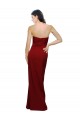 Long Sleeveless Stretch Crepe Burgundy Sheath Low Back Prom Dress Canada Online