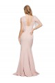 Long Sleeveless Stretch Crepe & Tulle Mauve Sheath Prom Dress Canada Online