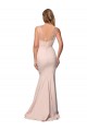 Long Sleeveless Stretch Crepe & Tulle Nude Sheath Prom Dress Canada Online