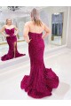 Sweep Train Sleeveless Velvet Sequin Sweetheart Sheath Prom Dress Canada Online
