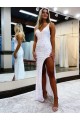 Long Sleeveless Velvet Sequin Sheath V-Neck Prom Dress Canada Online