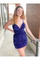 Short Sleeveless Velvet Sequin Sheath Cocktail Prom Dress Canada Online