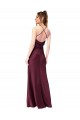 Long Sleeveless Silky Satin Black Sheath Black Tie Prom Dress Canada Online