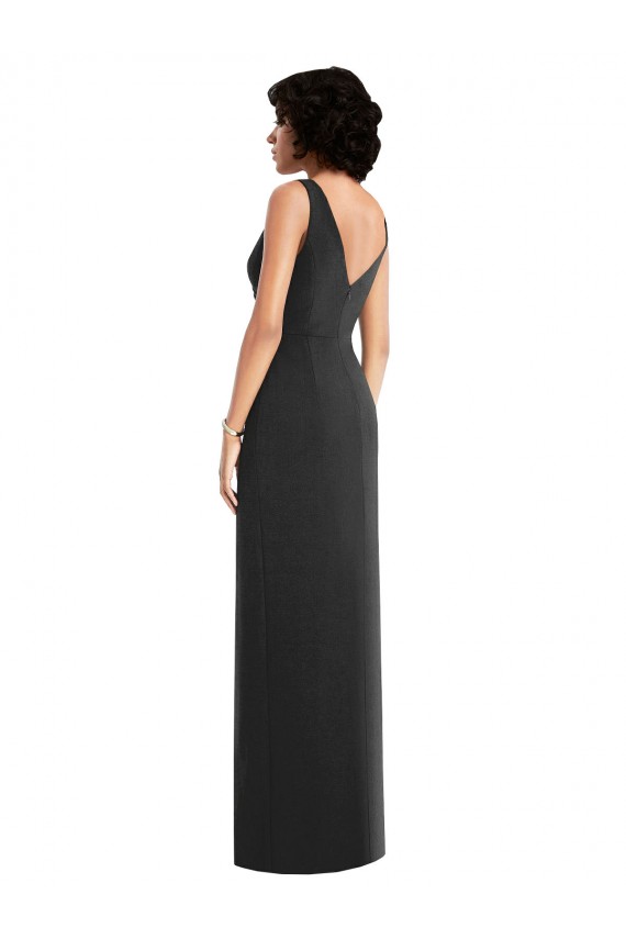 Long Sleeveless Spandex Black Sheath Prom Dress Canada Online
