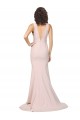 Sweep Train Sleeveless Stretch Crepe Pink Sheath Black Tie Prom Dress Canada Online