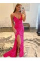 Sweep Train Long Sleeveless Velvet Sequin Sheath Gowns Canada Online