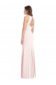 Long Sleeveless Stretch Crepe Pink Trumpet Open Back Prom Dress Canada Online