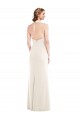Long Sleeveless Stretch Crepe Ivory Trumpet Prom Dress Canada Online