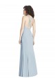 Long Sleeveless Stretch Crepe Light Sky Blue Halter Neck Halter Neck Prom Dress Canada Online