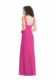Long Sleeveless Stretch Crepe Fuchsia Trumpet Prom Dress Canada Online