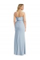 Long Sleeveless Stretch Crepe Light Sky Blue Strapless Trumpet Prom Dress Canada Online
