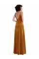 Long Sleeveless Stretch Velvet Gold Trumpet Prom Dress Canada Online